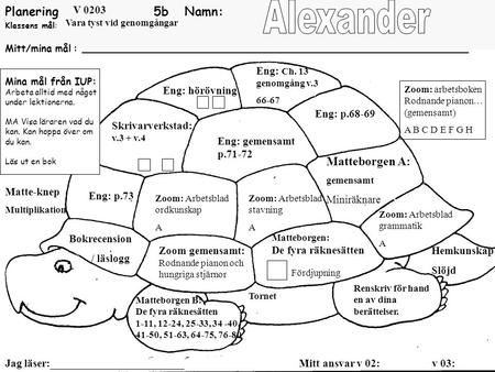 Planering 5b Namn: Alexander Matteborgen A: SO: landskapspärmen