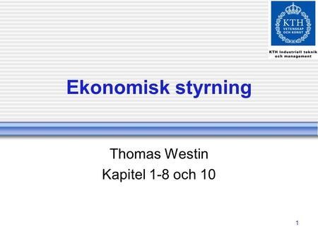 Thomas Westin Kapitel 1-8 och 10