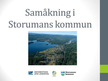Samåkning i Storumans kommun. Bakgrund Landstingets mål Koldioxidutsläppen ska minska med 10 % till år 2014 och med 18 % till år 2020 jämfört med år 2009.