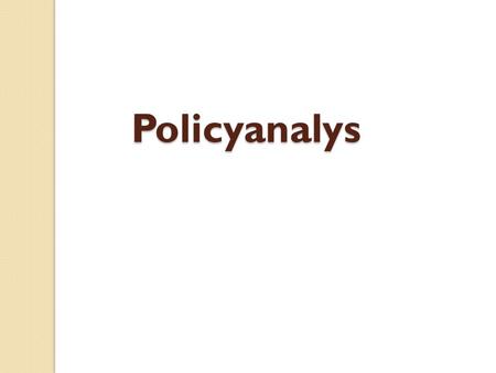 Policyanalys.