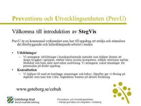 Preventions och Utvecklingsenheten (PrevU)