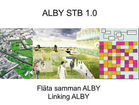 ALBY STB 1.0 Fläta samman ALBY Linking ALBY. INLEDNING.