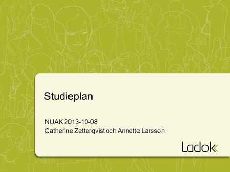 Studieplan NUAK 2013-10-08 Catherine Zetterqvist och Annette Larsson.