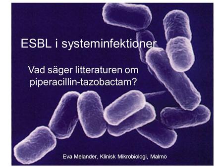 ESBL i systeminfektioner