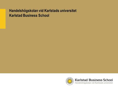 Handelshögskolan vid Karlstads universitet