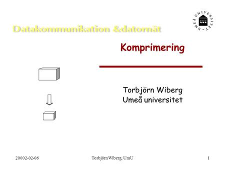 Torbjörn Wiberg Umeå universitet