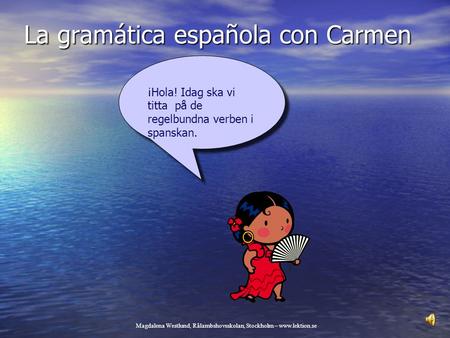 La gramática española con Carmen