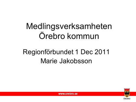 Medlingsverksamheten Örebro kommun
