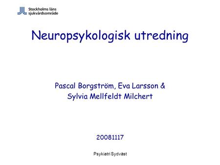 Neuropsykologisk utredning