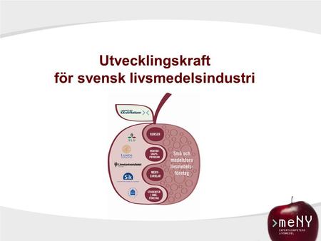 Utvecklingskraft för svensk livsmedelsindustri. Ett av KK-stiftelsens expertkompetensprogram Styrelsen hämtad från näringslivet och akademin Mötesplats.