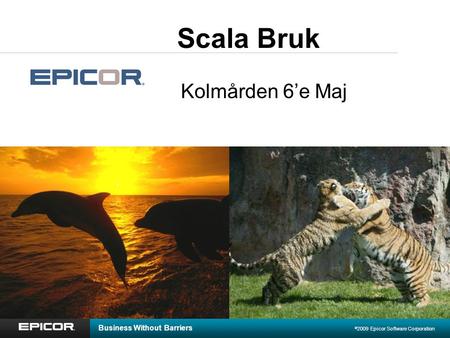 Business Without Barriers © 2009 Epicor Software Corporation Scala Bruk Kolmården 6’e Maj.
