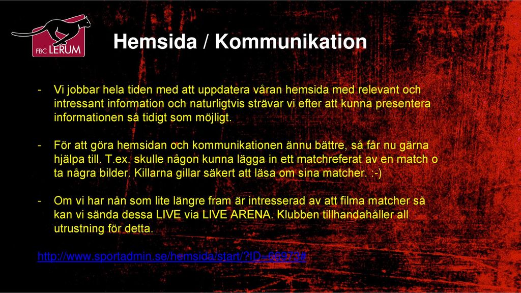 Hemsida / Kommunikation