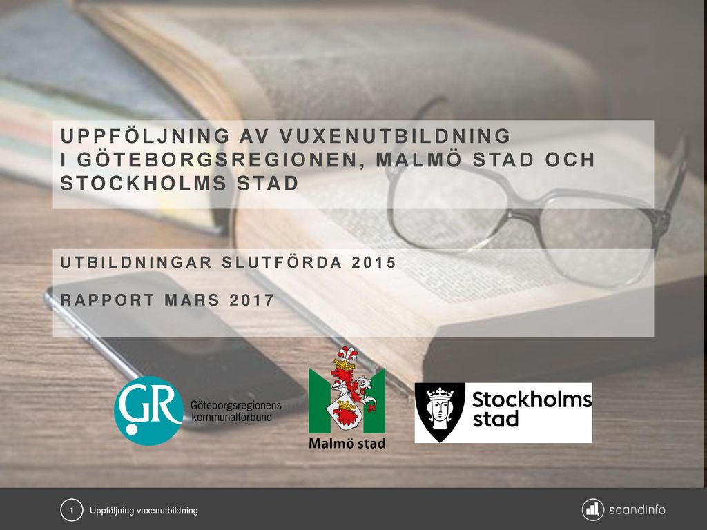 uppföljning AV vuxenutbildning i Göteborgsregionen, Malmö stad och Stockholms stad