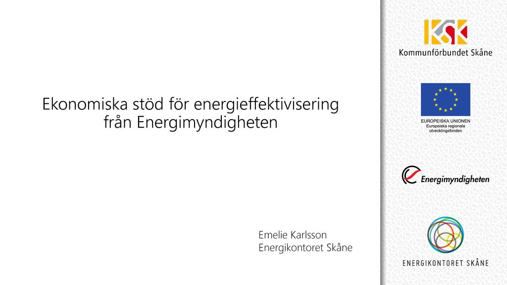 Ekonomiska stöd för energieffektivisering från Energimyndigheten