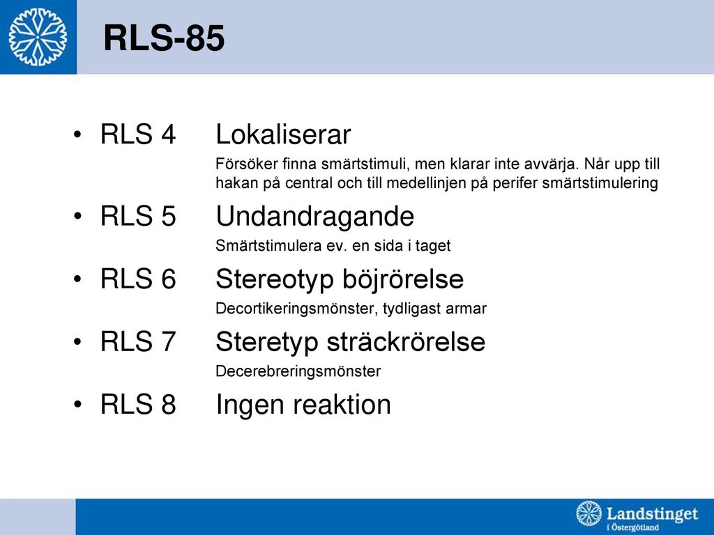 RLS-85 RLS 4 Lokaliserar RLS 5 Undandragande