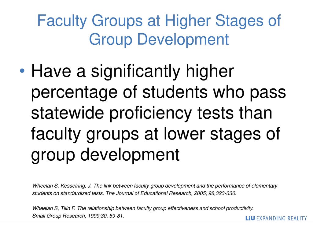 Faculty Groups at Higher Stages of Group Development