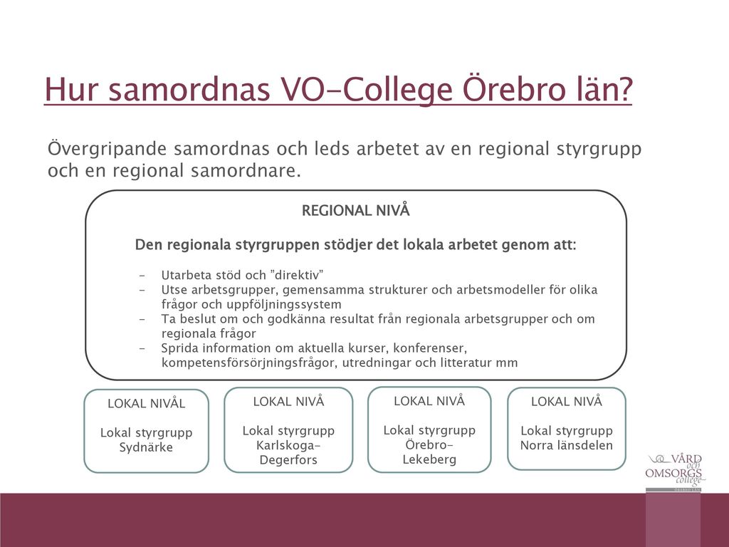 Hur samordnas VO-College Örebro län