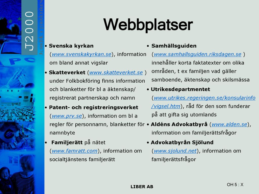 Webbplatser • Svenska kyrkan (  information om bland annat vigslar.