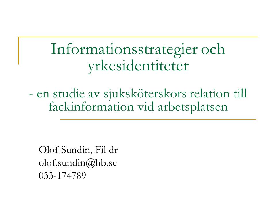 Olof Sundin, Fil dr