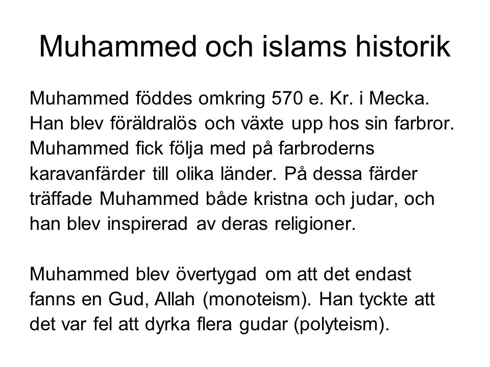 Muhammed och islams historik