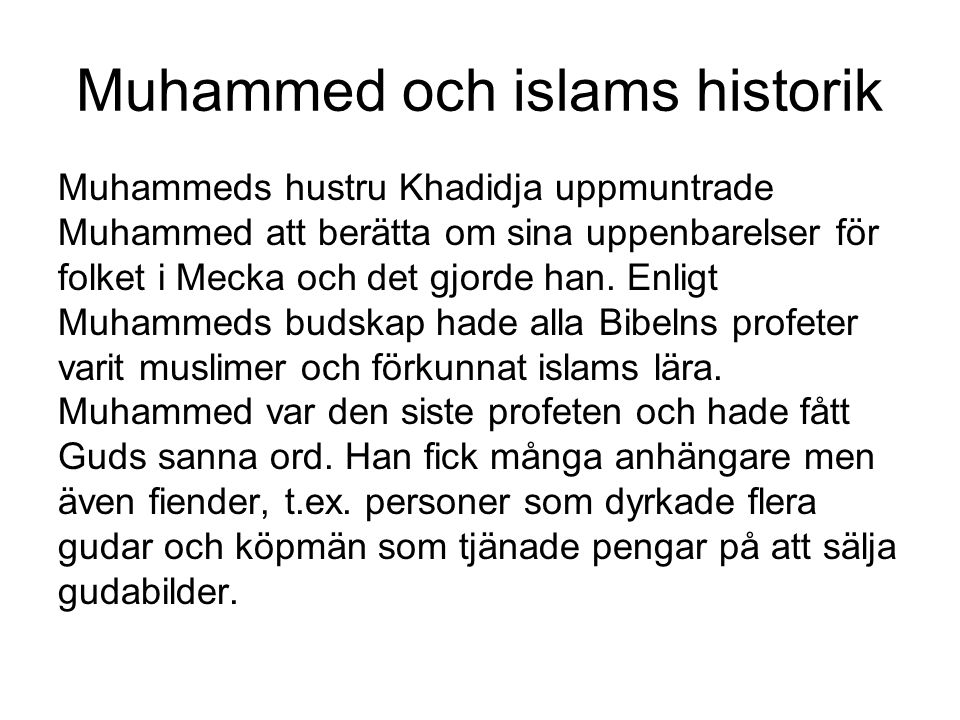 Muhammed och islams historik