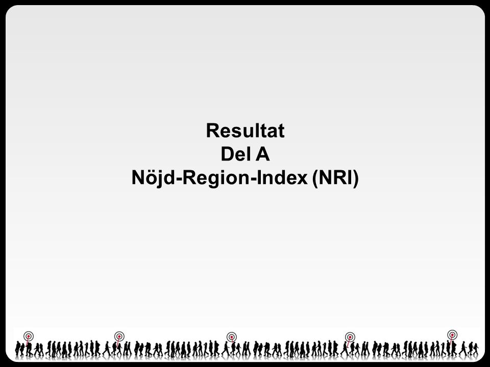 Resultat Del A Nöjd-Region-Index (NRI)