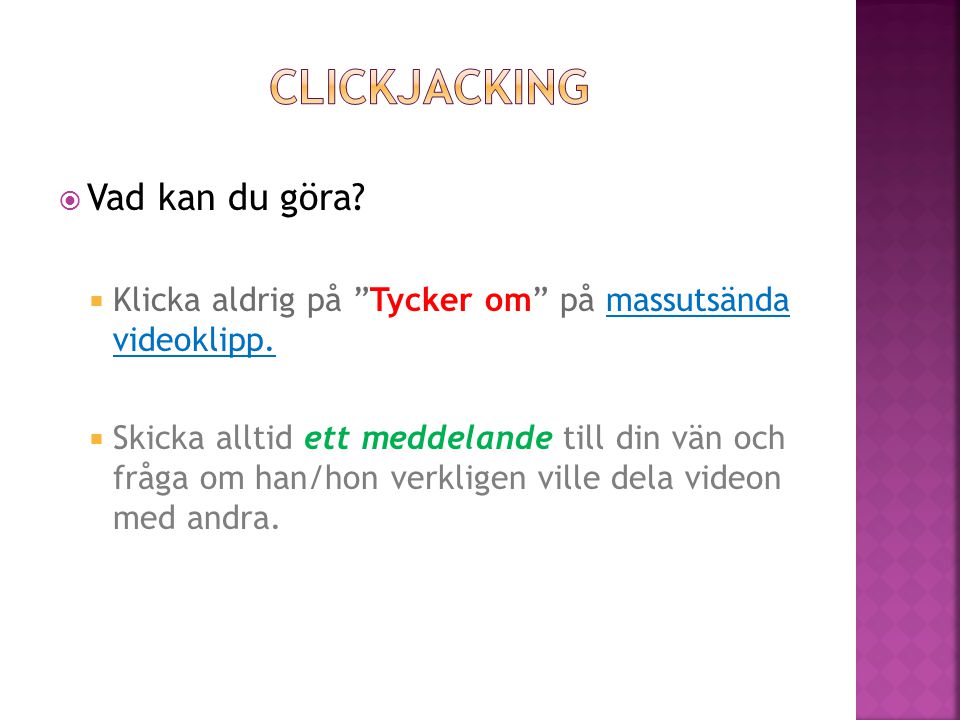 Clickjacking Vad kan du göra