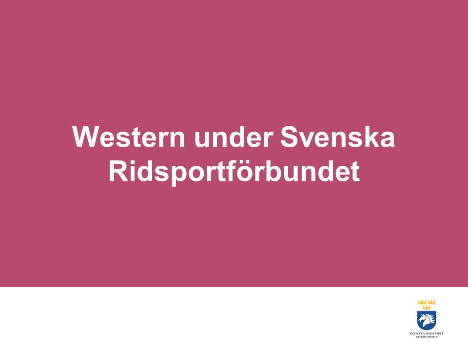Western under Svenska Ridsportförbundet