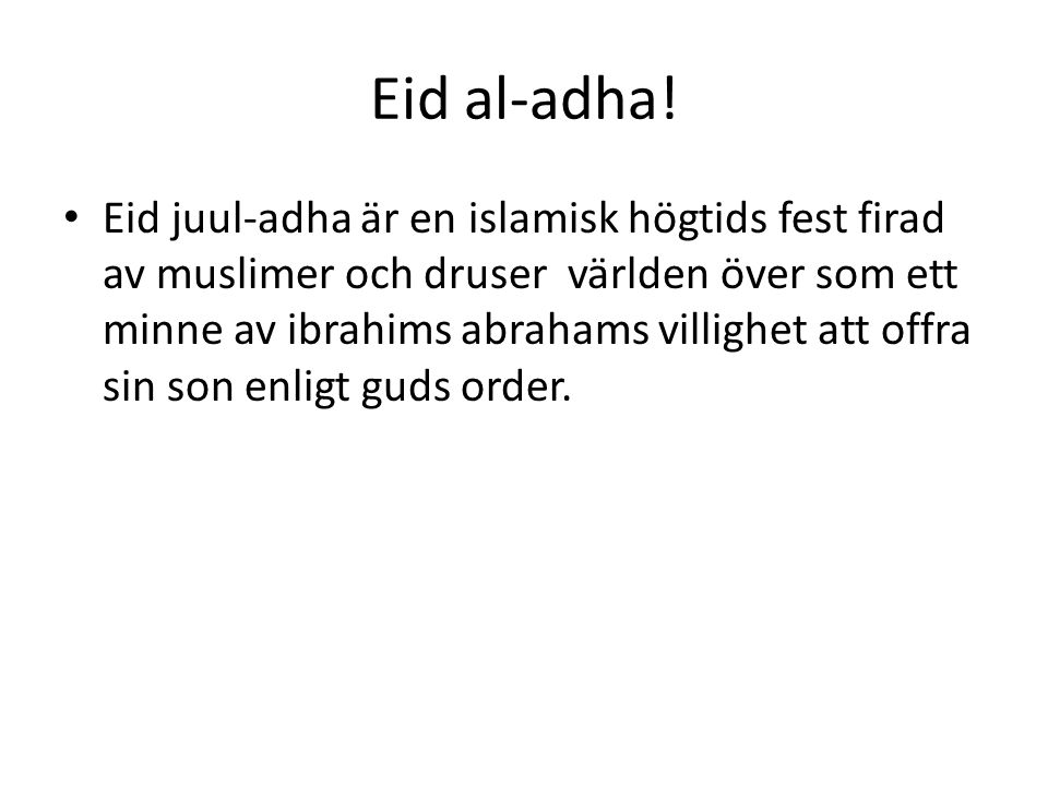 Eid al-adha!