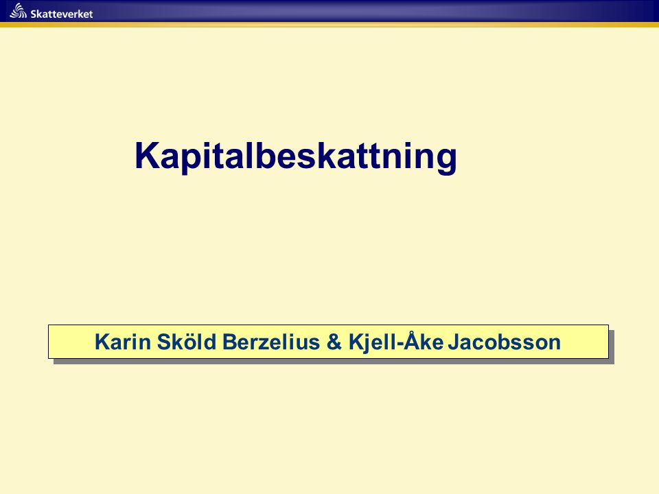 Karin Sköld Berzelius & Kjell-Åke Jacobsson