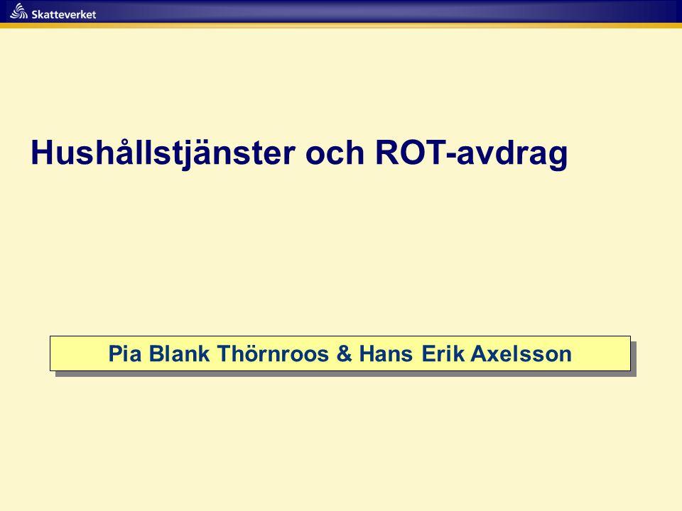Pia Blank Thörnroos & Hans Erik Axelsson