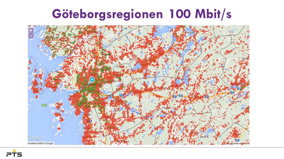 Göteborgsregionen 100 Mbit/s