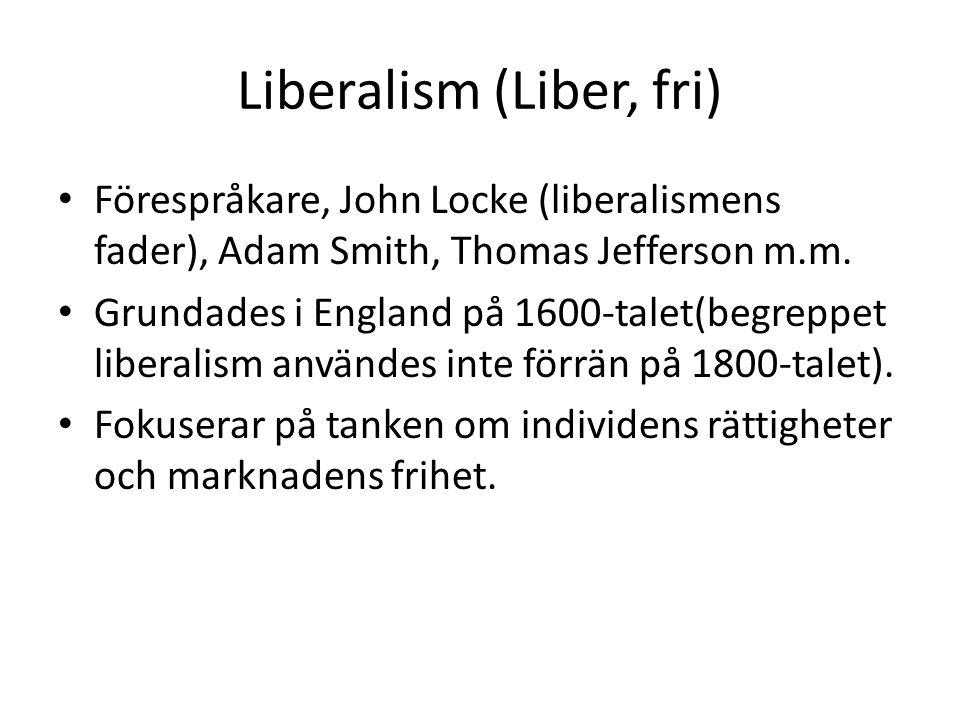 Liberalism (Liber, fri)