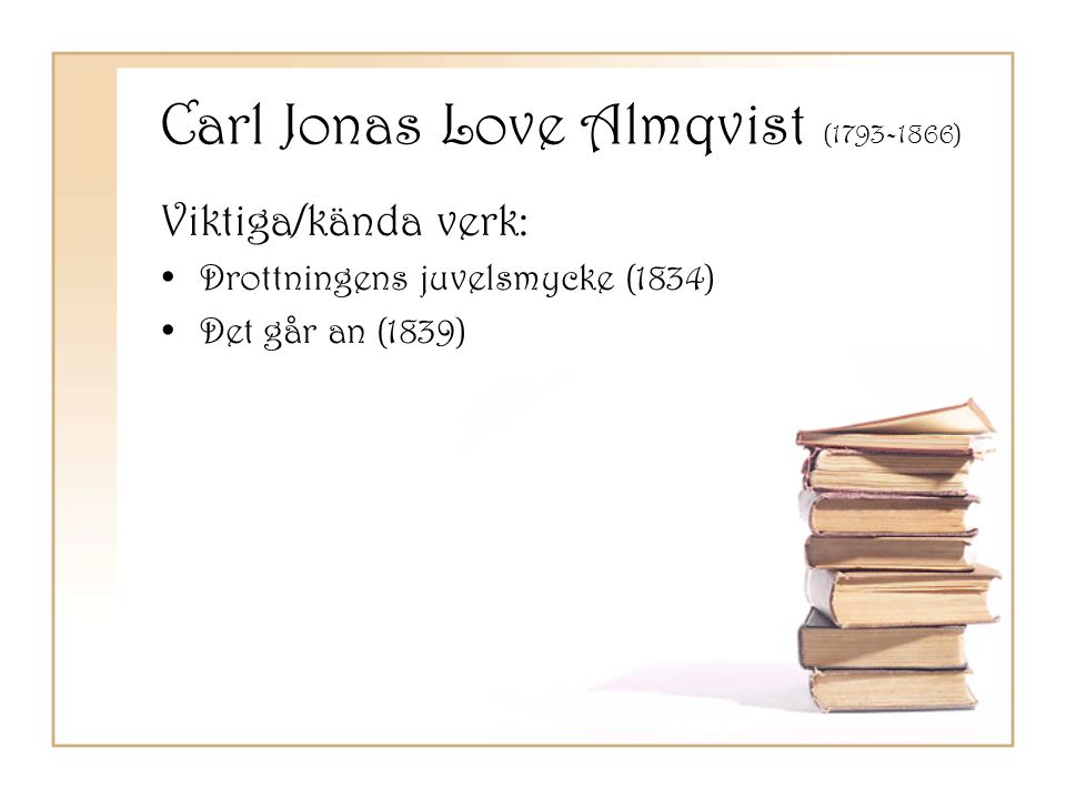 Carl Jonas Love Almqvist ( )