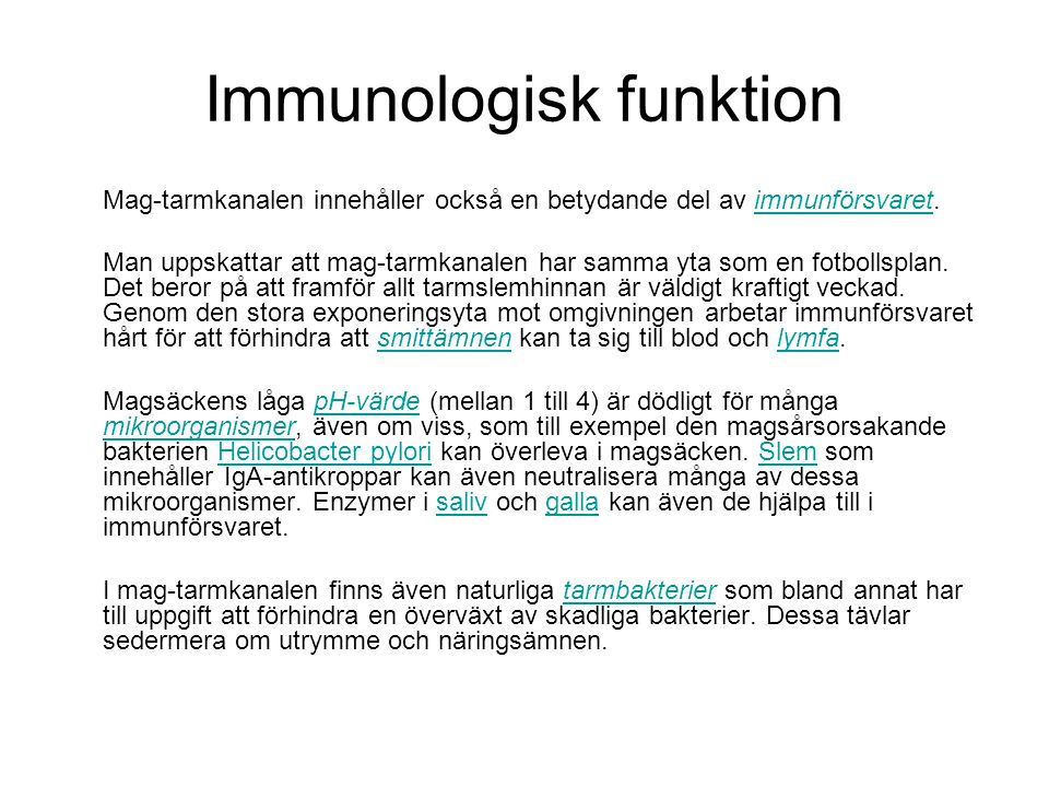 Immunologisk funktion