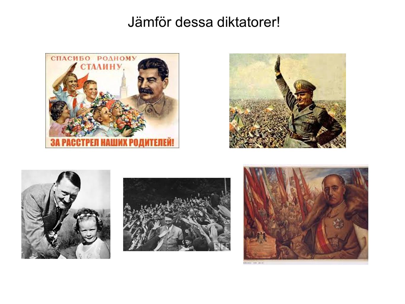 Jämför dessa diktatorer!