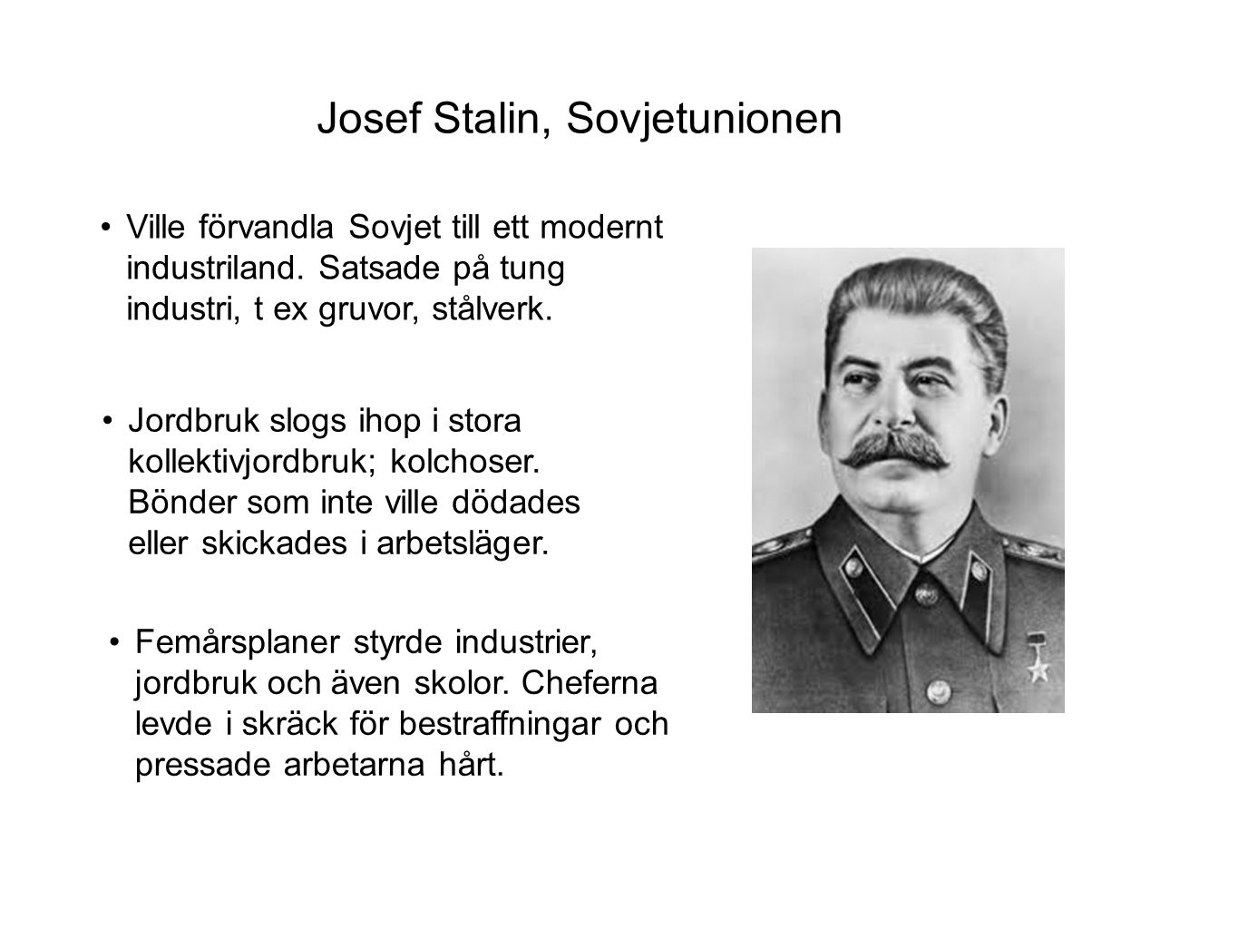 Josef Stalin, Sovjetunionen