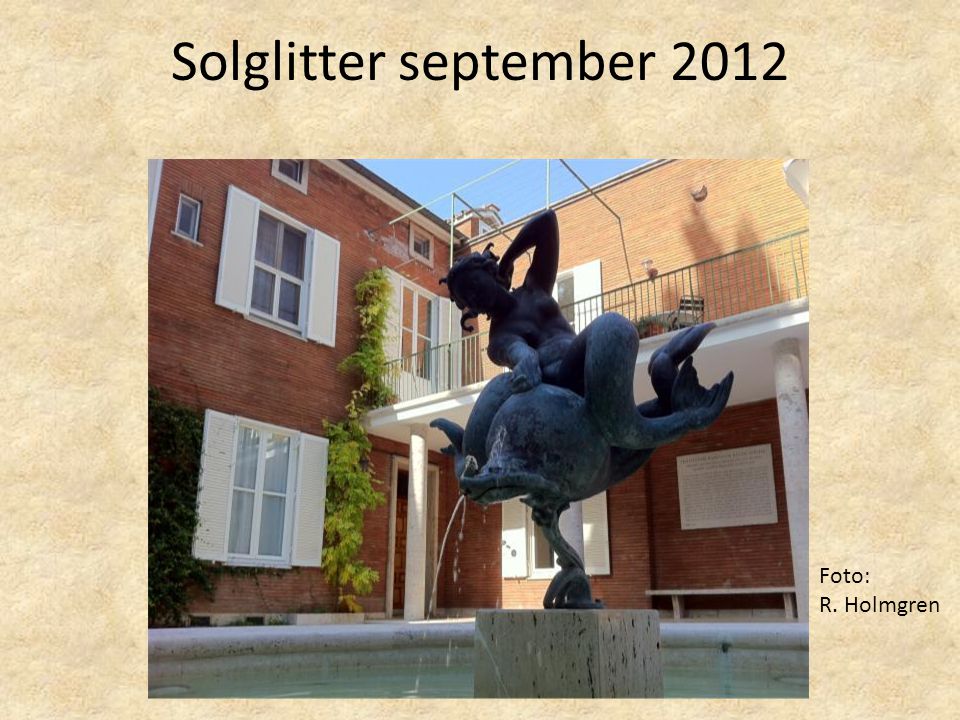 Solglitter september 2012 Foto: R. Holmgren