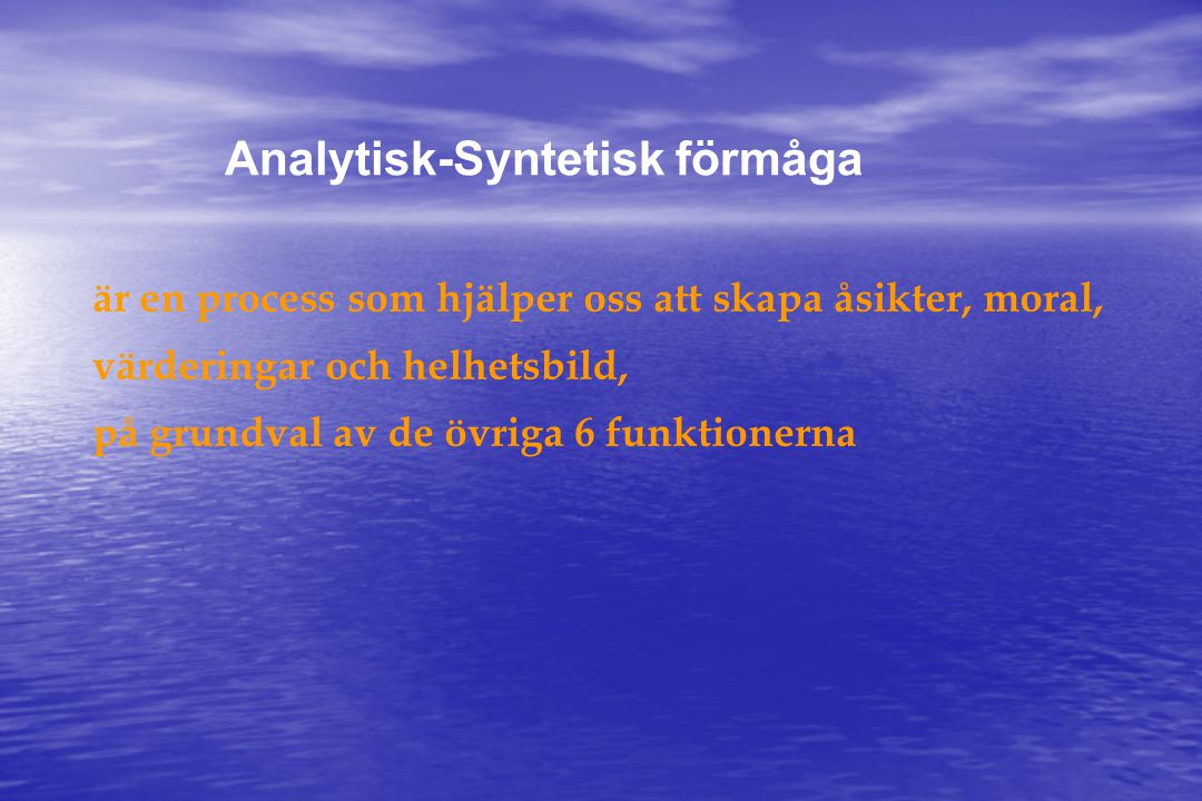 Analytisk-Syntetisk förmåga