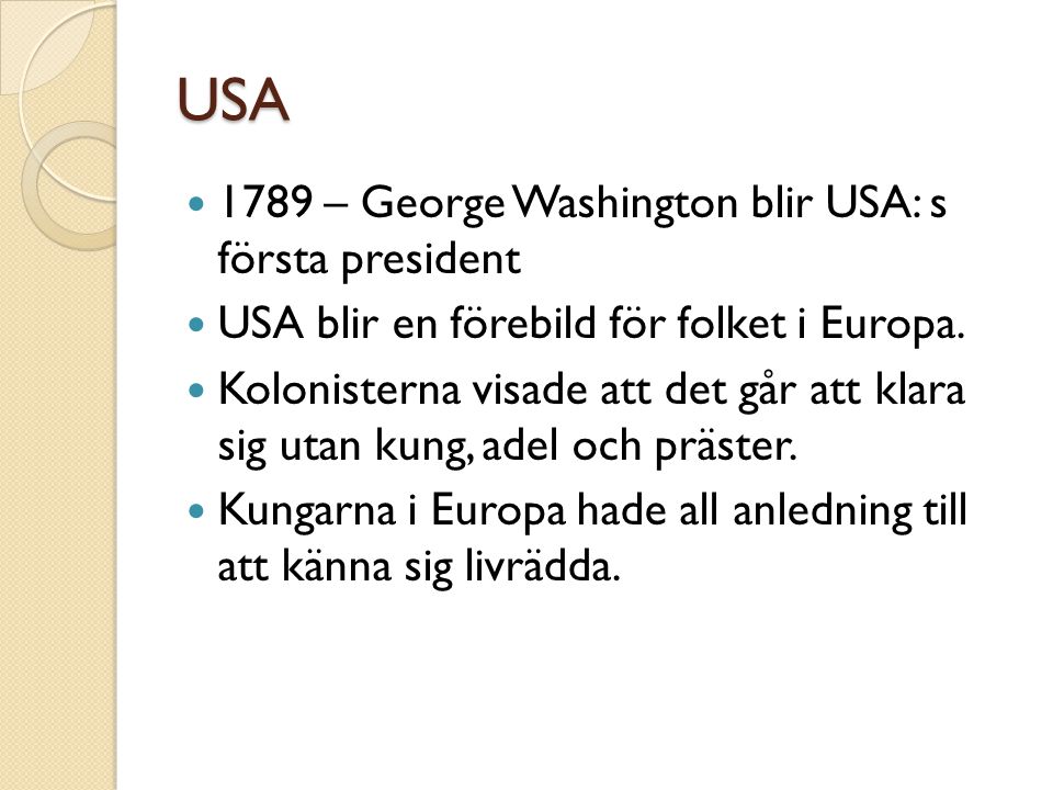 USA 1789 – George Washington blir USA: s första president