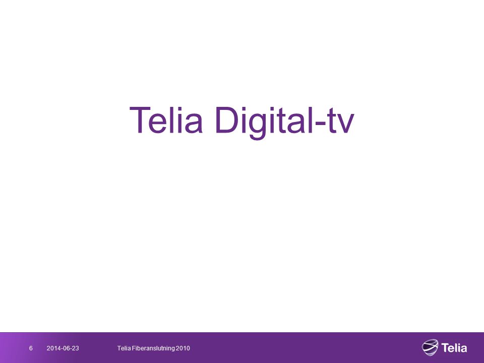 Telia Digital-tv Telia Fiberanslutning /04/2017