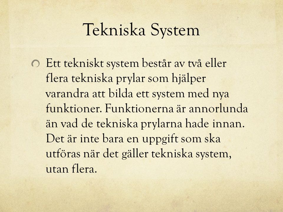 Tekniska System