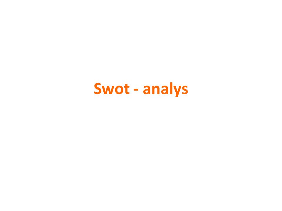 Swot - analys