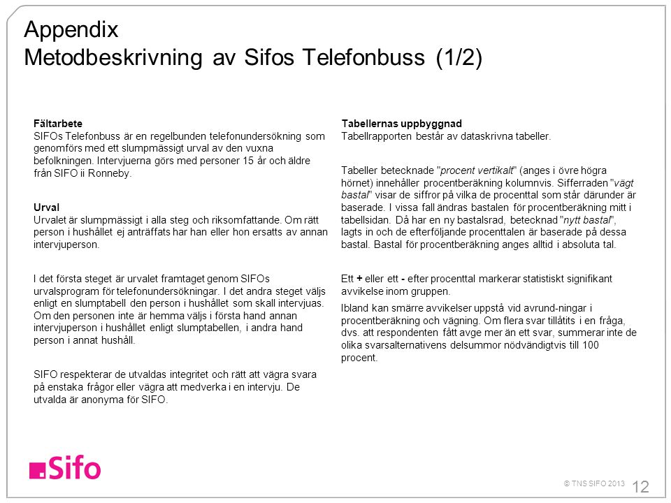 Appendix Metodbeskrivning av Sifos Telefonbuss (1/2)