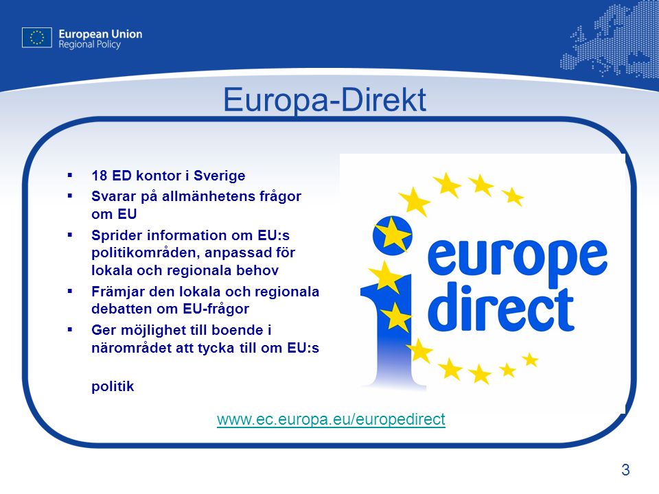 Europa-Direkt   18 ED kontor i Sverige