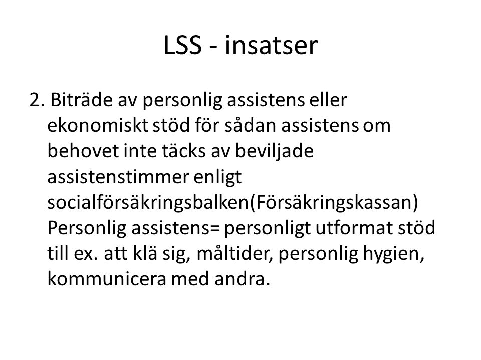 LSS - insatser