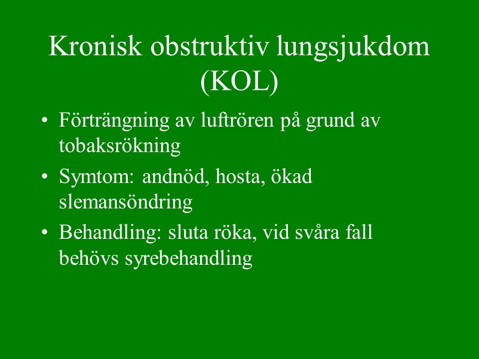 Kronisk obstruktiv lungsjukdom (KOL)