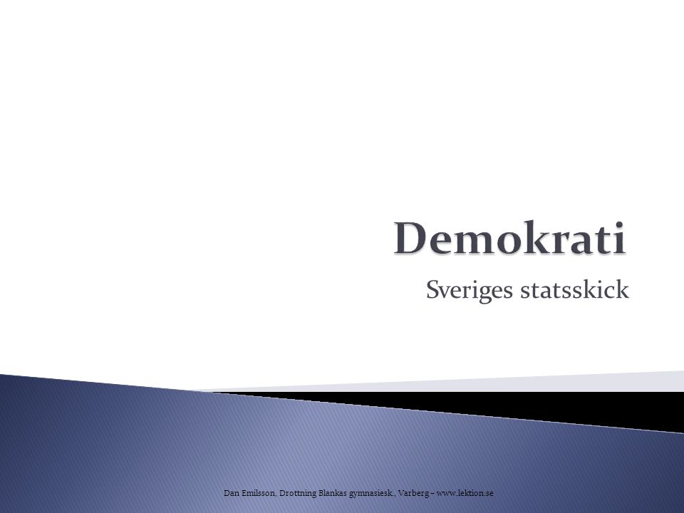 Demokrati Sveriges statsskick