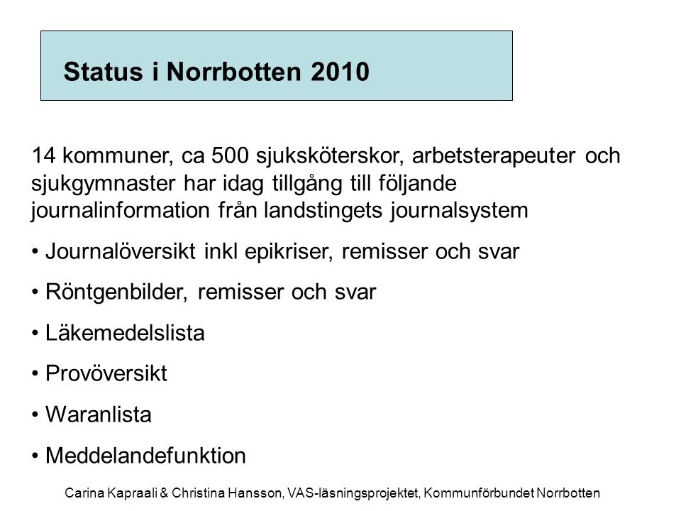 Status i Norrbotten 2010