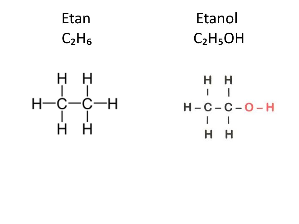 Etan Etanol C₂H₆ C₂H₅OH